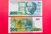 Brazil. 200. Cruzeiros  1990  . Pick. 229  ( Uncirculated )