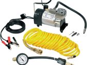 Heavy Duty Tyre Inflator, Air Compressor with 7m extendable airline, brass connector and storage bag
