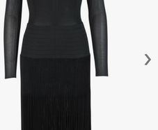 Victoria Beckham black knit Midi dress