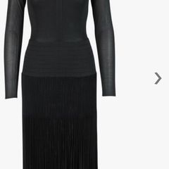 Victoria Beckham black knit Midi dress