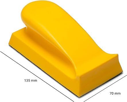 Glass Polish 15915 Hand Sanding Block, Hook & Loop Handheld Sanding Pad | 135 x 70 mm