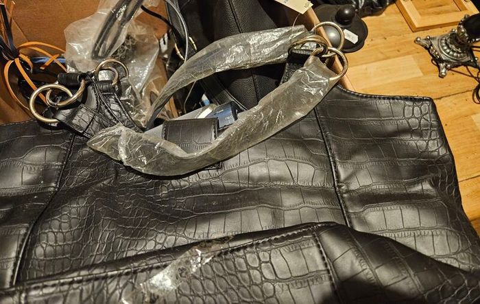 3 Large Black Handbags