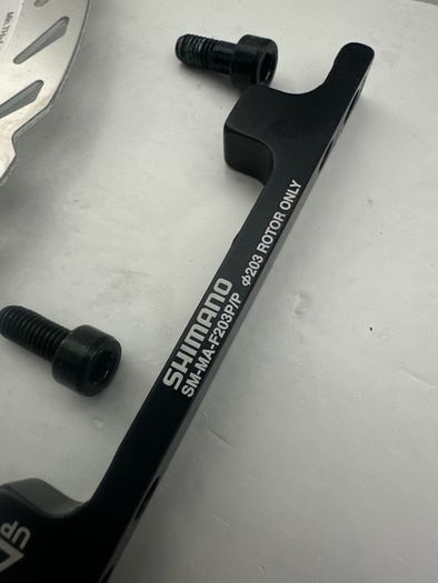 Shimano 203mm disc brake with adapter
