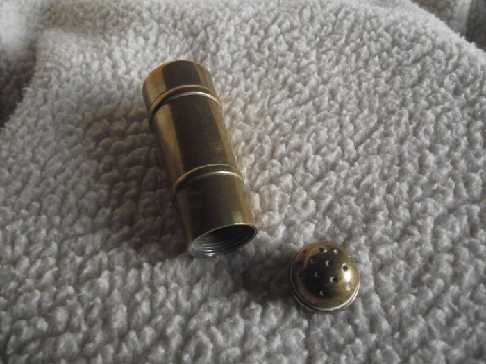 Victorian Brass Inkwell Desk Set - Military Theme - Lozenge Mark 13th January 1883