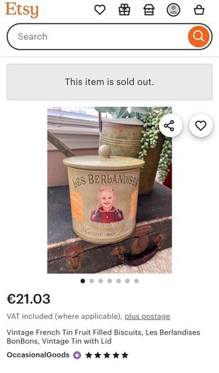 Collectable storage tins