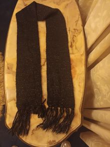 Black Glitter Scarf