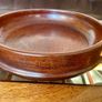 Magnificent Vintage Wide Wooden Turned Shallow Fruit Salad Bowl 1950s 1960s Image 7