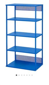 Metal blue shelves shelving unit