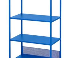 Metal blue shelves shelving unit