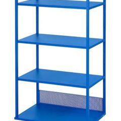 Metal blue shelves shelving unit