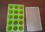 Baby Food Cube trays with clip lids x 6