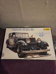 Vintage Heller Hispano Suiza K6 Model Car Kit Unassembled 1:24