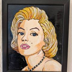 Marilyn Monroe glass painting