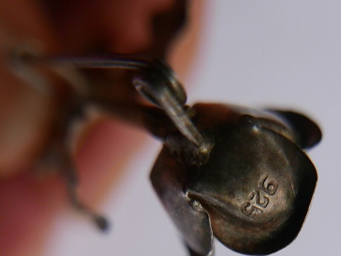Vintage Sterling Silver Rose Brooch Sterling Flower Brooch Signed 925 - 3,4g