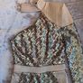 Zhivago One Shoulder Sequin Mini Dress AU 8 UK 8 In Champagne Gold Zig Zag Party Dress. Image 5