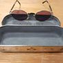 Vintage 90s Guess Sunglasses GU5017. Oval Wire Frame with Original Case. Image 5