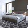 Luxury Velvet Shag Area Rug Modern Indoor Plush Fluffy Rugs, Extra Soft and Comfy Carpet, Geometric Moroccan Rugs for Bedroom Living Room Girls Kids Nursery, 5x8 Feet Dark Grey/White MULTIPLE COLOURS AVAILABLE (FREE POSTAGE) Image 3