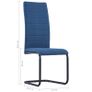 Cantilever Dining Chairs 2 pcs Blue Fabric Image 3