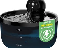 Cat Water Fountain for Drinking Wireless: Cat Fountain Battery Operated - 88oz/2.6L Automatic Pet Water Dispenser Cordless - Cats Drinking Bowl with Sensor - Rechargeable Pet Bowl Motion