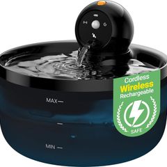Cat Water Fountain for Drinking Wireless: Cat Fountain Battery Operated - 88oz/2.6L Automatic Pet Water Dispenser Cordless - Cats Drinking Bowl with Sensor - Rechargeable Pet Bowl Motion