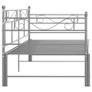 Pull-out Sofa Bed Frame Grey Metal 90x200 cm Image 7