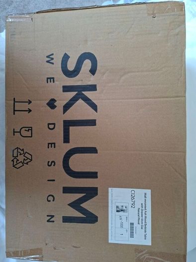 SKLUM Glai Floating Bedside Lockers - Pair (Ash Wood)