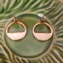 Gold tone faux tortoise shell earrings Image 2