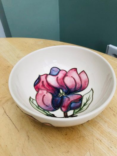 Vintage Moorcroft Magnolia Flowers Pattern Bowl
