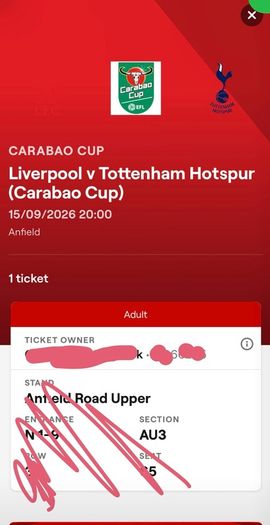 Liverpool ticket