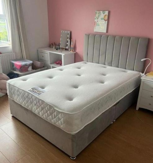 New Stylish single ,Double 4ft, 4ft6, King 5ft And 6ft Superking Sizes Divan Beds Instock. Drawers And Optional Tufted Mattresses Available. Free Delivery