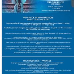Take That X 4 X Excellent Golden circle tickets / V.I.P packages  @ the Aviva Dublin