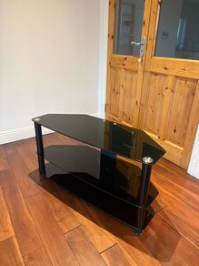 Modern Black Glass Tv Stand