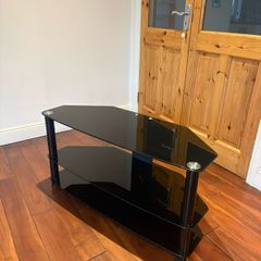Modern Black Glass Tv Stand
