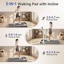 Walking Pad with Incline 3 in 1 Under Desk Treadmill for Home and Office 2.5 HP Walking Treadmill 300 Lbs Portable Incline treadmills with LED Display Remote Control & APP Image 8