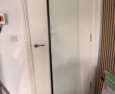 Glass floating shelf