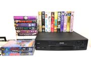 Philips VCR + Huge Elvis Presley VHS Tapes Collection