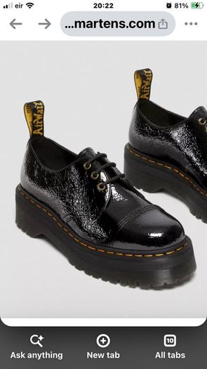 Dr Marten patent leather shoes