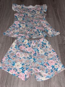 Soft Floral shorts and top set