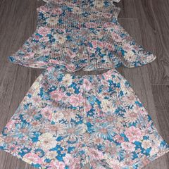 Soft Floral shorts and top set