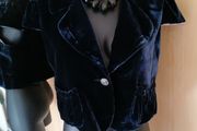 Women's Jacket Midnight Blue Velvet Size 16
