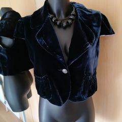 Women's Jacket Midnight Blue Velvet Size 16