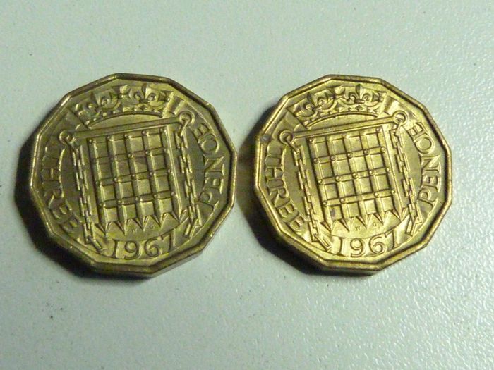 1967 threepence