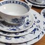 44 pcs Vintage J & G Meakin Ironstone Blue Nordic Onion Pattern Hand Engraving Made In England Image 6