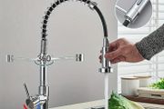 Kitchen Tap High-Pressure Chrome Kitchen Faucet with Pull-Out Sprayer