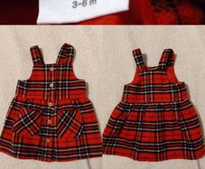 Beautifuil Pinafore Red Dress