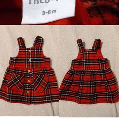 Beautifuil Pinafore Red Dress