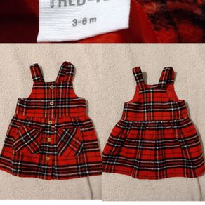 Beautifuil Pinafore Red Dress