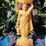 18" Vintage Sandalwood Asian Carving Image 3