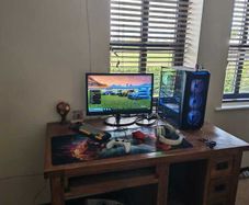 Oak computer desk