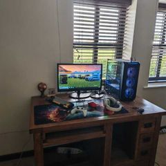 Oak computer desk